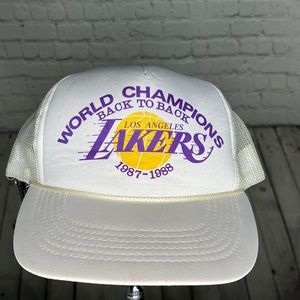 Vintage LA Lakers NBA Champions Trucker Hat 1987-88